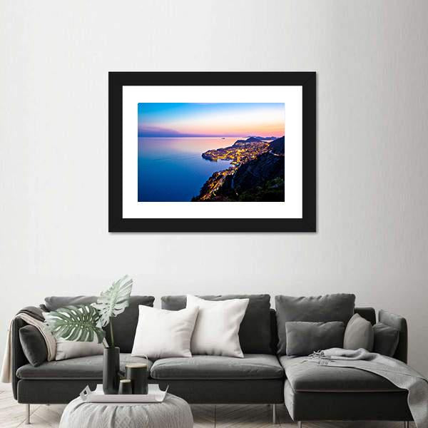 Town of Dubrovnik Canvas Wall Art-1 Piece-Framed Print-20" x 16"-Tiaracle