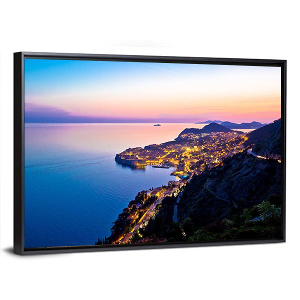 Town of Dubrovnik Canvas Wall Art-3 Horizontal-Gallery Wrap-25" x 16"-Tiaracle