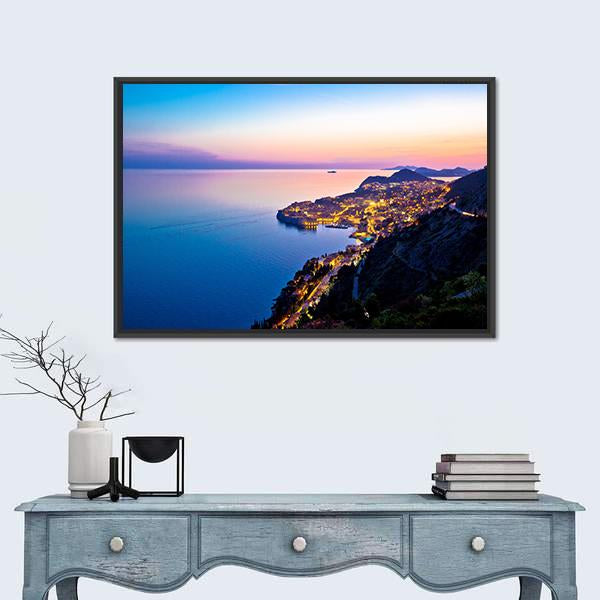 Town of Dubrovnik Canvas Wall Art-3 Horizontal-Gallery Wrap-25" x 16"-Tiaracle