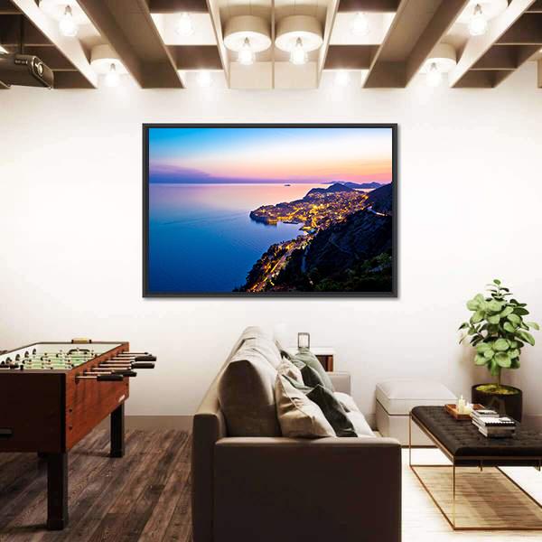 Town of Dubrovnik Canvas Wall Art-3 Horizontal-Gallery Wrap-25" x 16"-Tiaracle