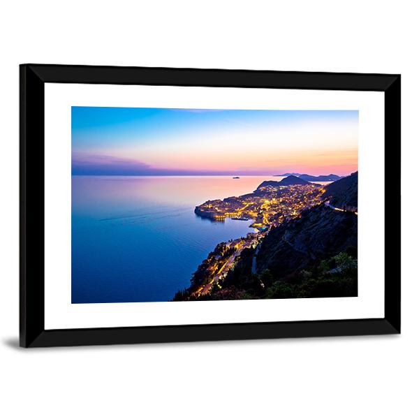 Town of Dubrovnik Canvas Wall Art-3 Horizontal-Gallery Wrap-25" x 16"-Tiaracle