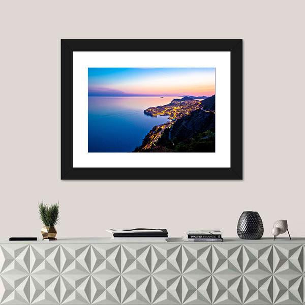Town of Dubrovnik Canvas Wall Art-3 Horizontal-Gallery Wrap-25" x 16"-Tiaracle