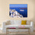 Town Of Fira In Santorini Canvas Wall Art-1 Piece-Gallery Wrap-48" x 32"-Tiaracle