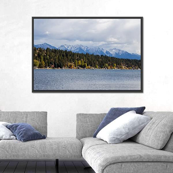 Town Of Invermere Canvas Wall Art-1 Piece-Floating Frame-24" x 16"-Tiaracle