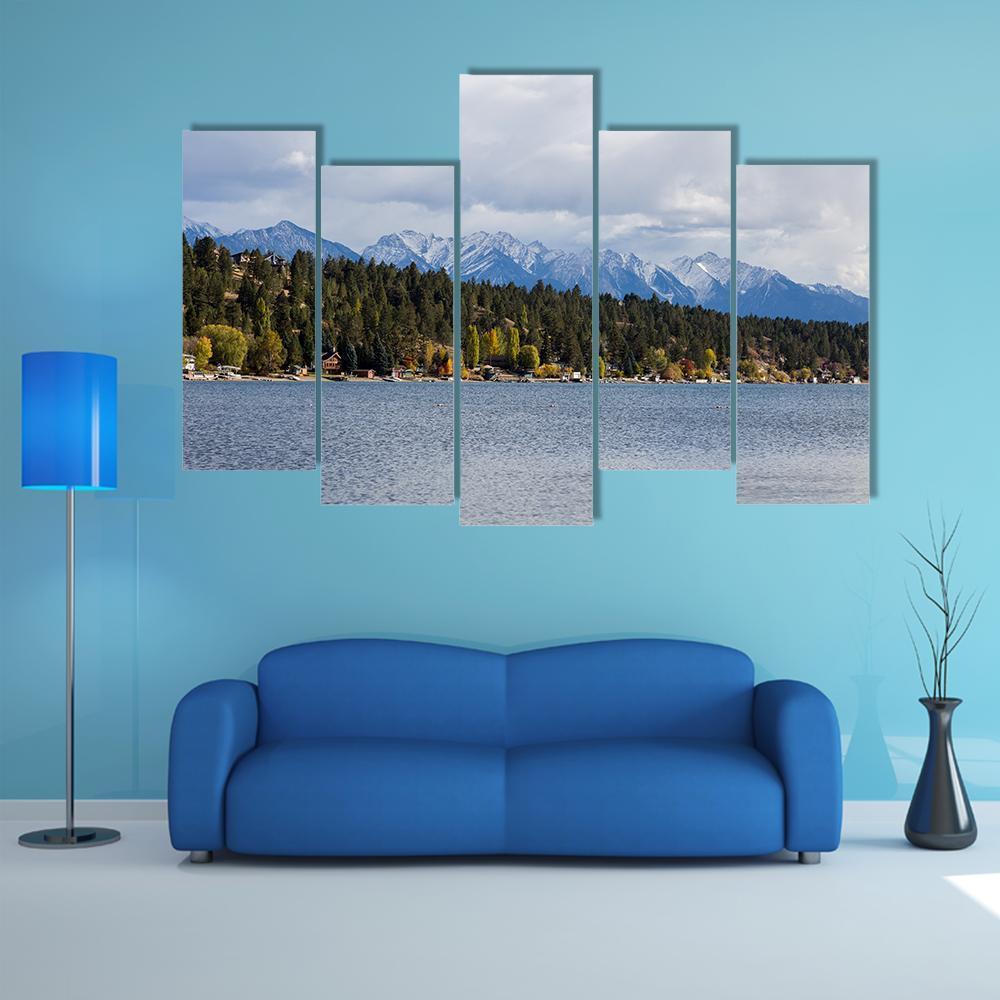 Town Of Invermere Canvas Wall Art-5 Pop-Gallery Wrap-47" x 32"-Tiaracle