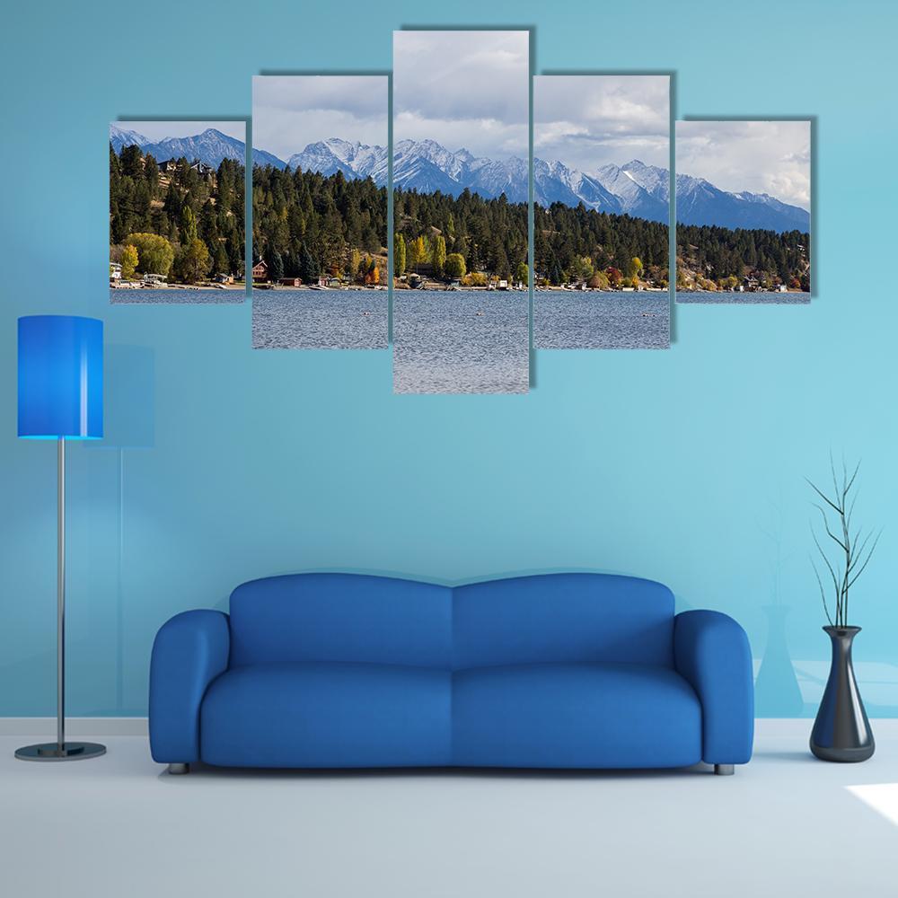 Town Of Invermere Canvas Wall Art-5 Star-Gallery Wrap-62" x 32"-Tiaracle