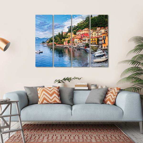 Town Of Menaggio On Lake Como Milan Italy Canvas Wall Art-4 Horizontal-Gallery Wrap-34" x 24"-Tiaracle