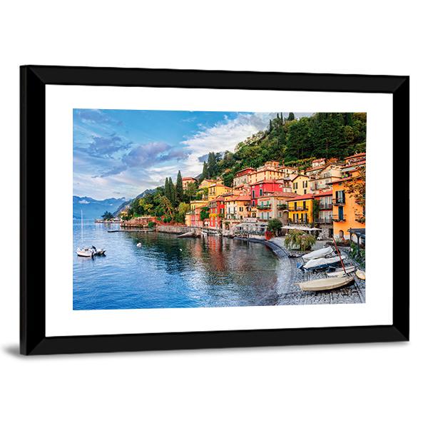 Town Of Menaggio On Lake Como Milan Italy Canvas Wall Art-5 Horizontal-Gallery Wrap-22" x 12"-Tiaracle