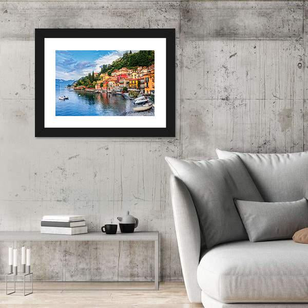 Town Of Menaggio On Lake Como Milan Italy Canvas Wall Art-5 Horizontal-Gallery Wrap-22" x 12"-Tiaracle