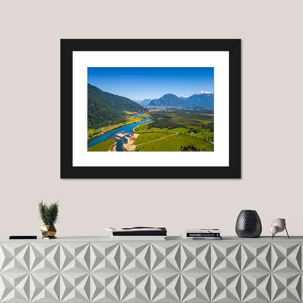 Town Of Puerto Aysen In Chile Panoramic Canvas Wall Art-1 Piece-36" x 12"-Tiaracle