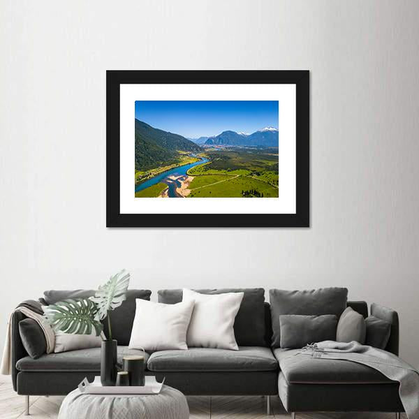 Town Of Puerto Aysen In Chile Panoramic Canvas Wall Art-1 Piece-36" x 12"-Tiaracle