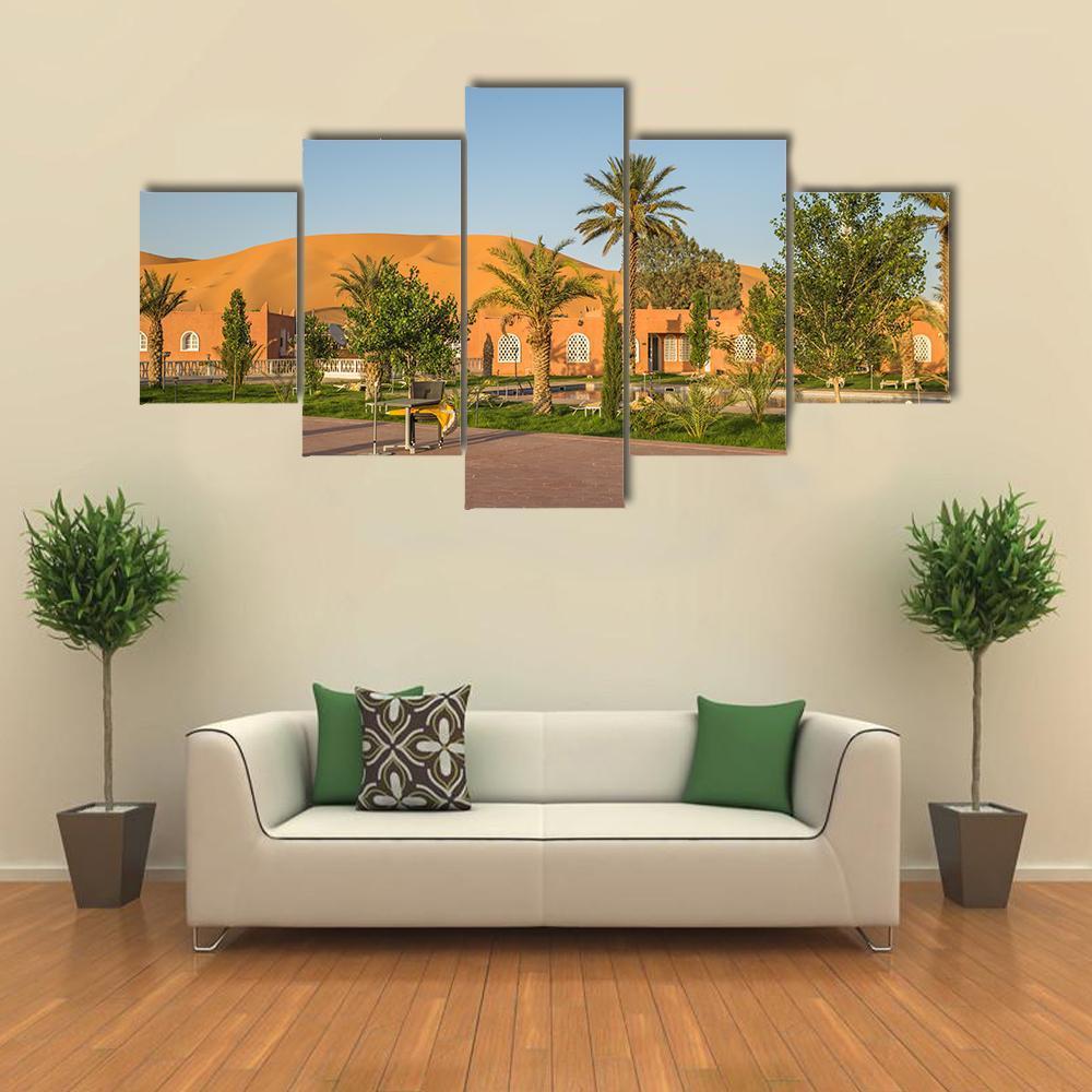Town Of Taghit In Algeria Canvas Wall Art-3 Horizontal-Gallery Wrap-37" x 24"-Tiaracle