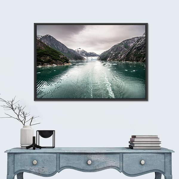 Tracy Arm Fjord In Alaska Canvas Wall Art-5 Horizontal-Gallery Wrap-22" x 12"-Tiaracle