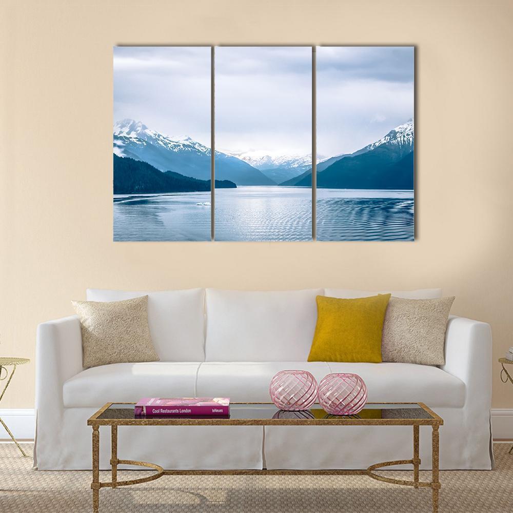 Tracy Arm Fjord Canvas Wall Art-3 Horizontal-Gallery Wrap-37" x 24"-Tiaracle