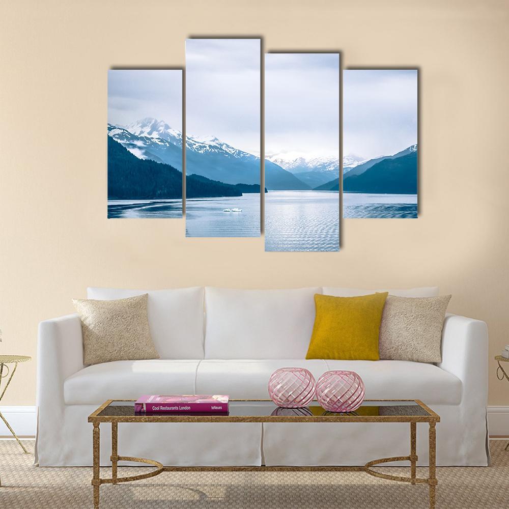 Tracy Arm Fjord Canvas Wall Art-4 Pop-Gallery Wrap-50" x 32"-Tiaracle
