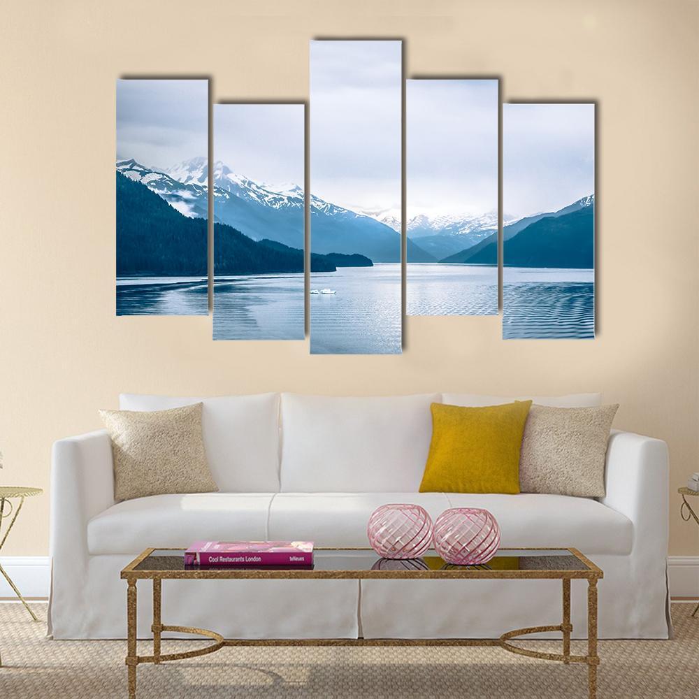 Tracy Arm Fjord Canvas Wall Art-5 Pop-Gallery Wrap-47" x 32"-Tiaracle