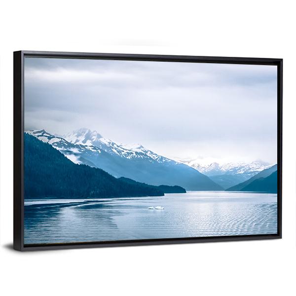 Tracy Arm Fjord Canvas Wall Art-3 Horizontal-Gallery Wrap-25" x 16"-Tiaracle
