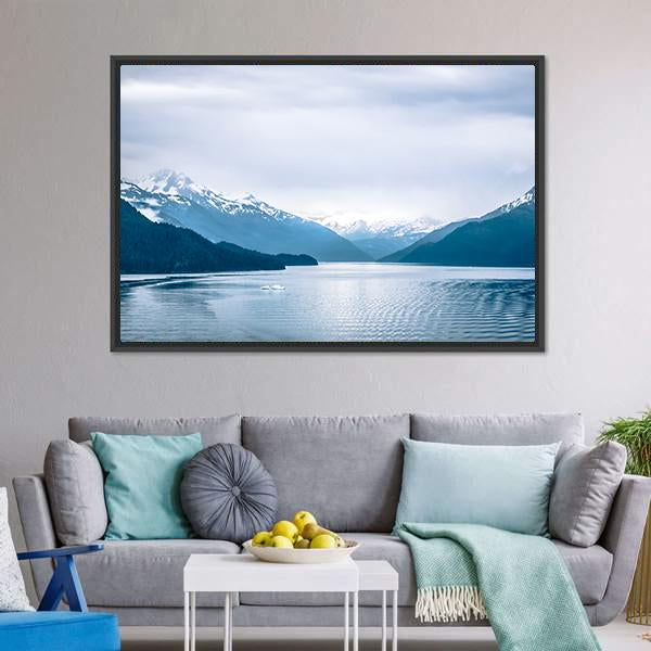 Tracy Arm Fjord Canvas Wall Art-3 Horizontal-Gallery Wrap-25" x 16"-Tiaracle