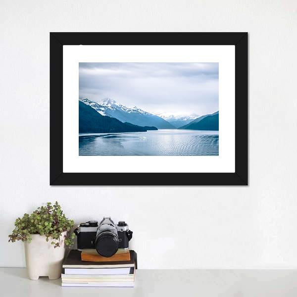 Tracy Arm Fjord Canvas Wall Art-1 Piece-Framed Print-20" x 16"-Tiaracle