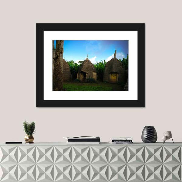 Traditional Dorze Tribe Village In Ethiopia Canvas Wall Art-3 Horizontal-Gallery Wrap-25" x 16"-Tiaracle