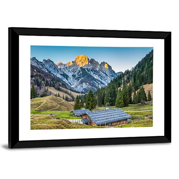 Traditional Mountain Chalets Canvas Wall Art-3 Horizontal-Gallery Wrap-25" x 16"-Tiaracle