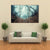 Trail Through A Mysterious Dark Old Forest In Fog Canvas Wall Art-1 Piece-Gallery Wrap-48" x 32"-Tiaracle