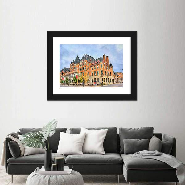 Train Station In Montreal Canada Canvas Wall Art-1 Piece-Framed Print-20" x 16"-Tiaracle