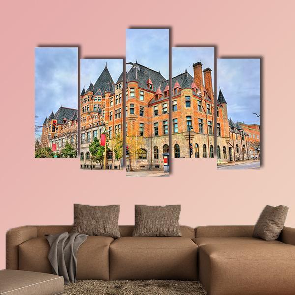 Train Station In Montreal Canada Canvas Wall Art-5 Pop-Gallery Wrap-47" x 32"-Tiaracle