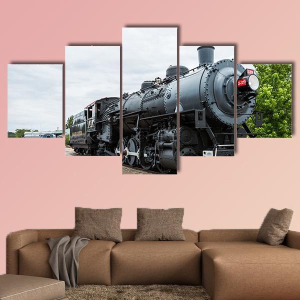 Trains Post &amp; Murales In Arizona Canvas Wall Art-5 Star-Gallery Wrap-62" x 32"-Tiaracle