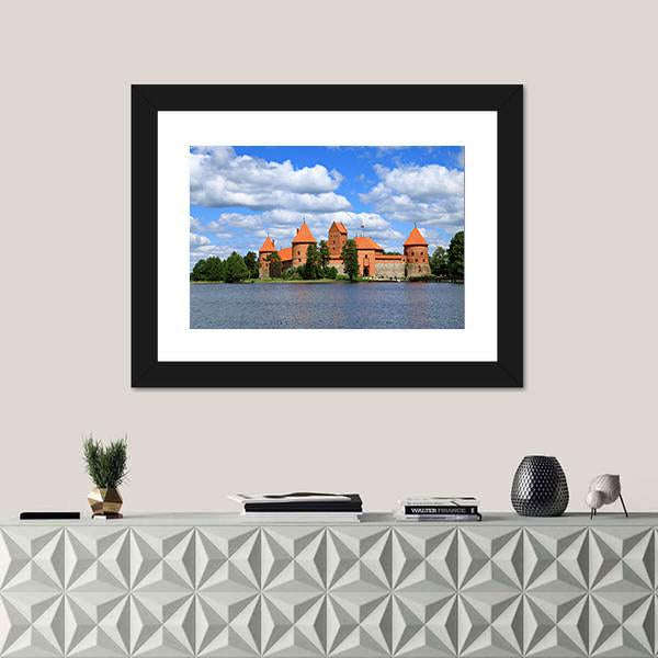 Trakai Island Castle In Lithuania Panoramic Canvas Wall Art-1 Piece-36" x 12"-Tiaracle
