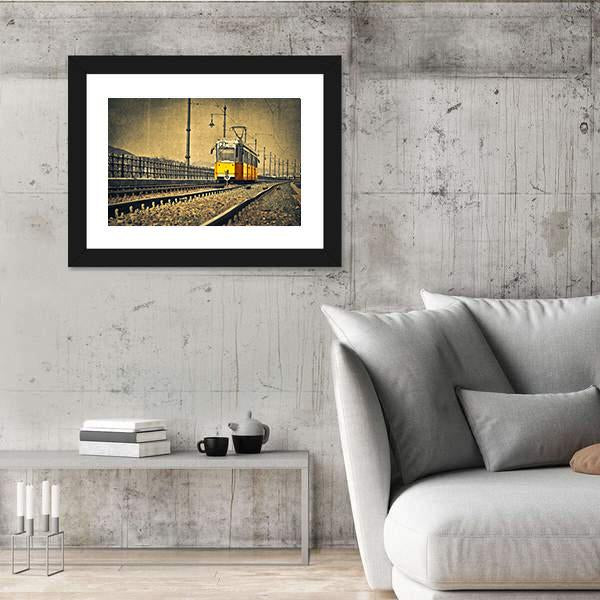 Tram Coming In Hungary Canvas Wall Art-5 Horizontal-Gallery Wrap-22" x 12"-Tiaracle