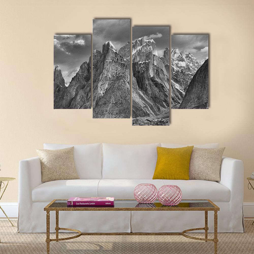 Trango Towers After The Storm Canvas Wall Art-4 Pop-Gallery Wrap-50" x 32"-Tiaracle