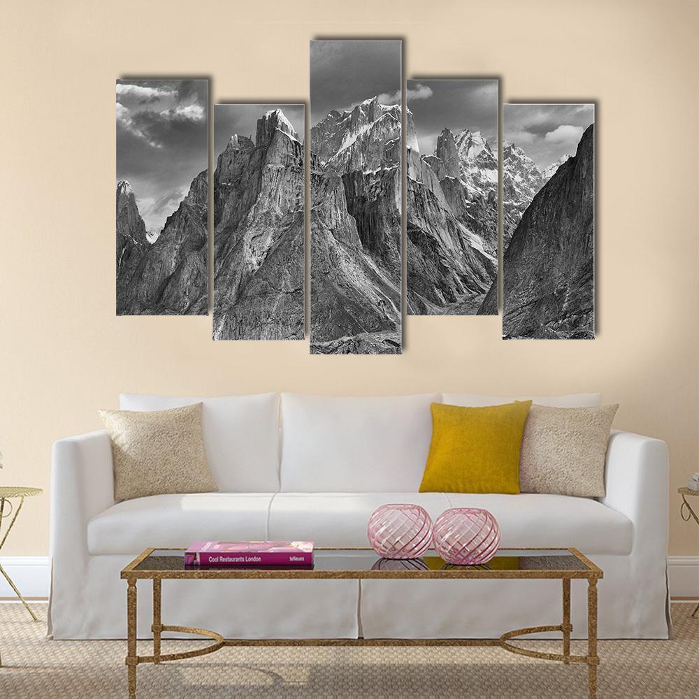 Trango Towers After The Storm Canvas Wall Art-5 Pop-Gallery Wrap-47" x 32"-Tiaracle
