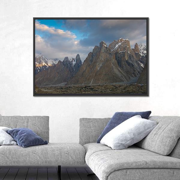 Trango Towers Granite Walls Canvas Wall Art-1 Piece-Floating Frame-24" x 16"-Tiaracle