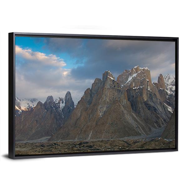 Trango Towers Granite Walls Canvas Wall Art-3 Horizontal-Gallery Wrap-25" x 16"-Tiaracle