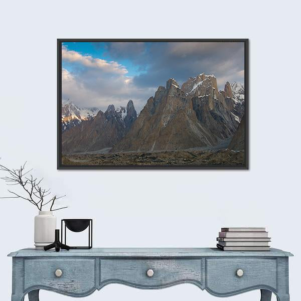 Trango Towers Granite Walls Canvas Wall Art-3 Horizontal-Gallery Wrap-25" x 16"-Tiaracle