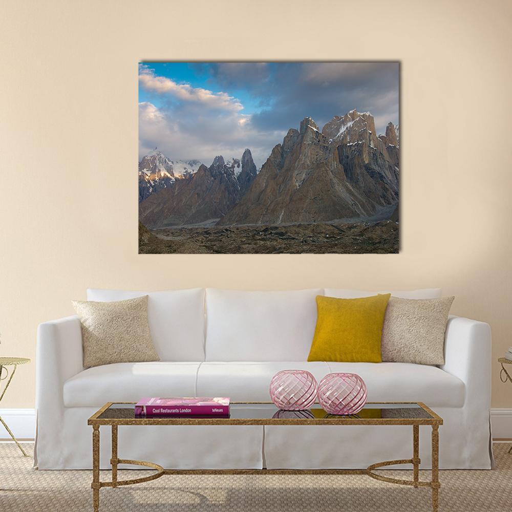 Trango Towers Granite Walls Canvas Wall Art-1 Piece-Gallery Wrap-48" x 32"-Tiaracle