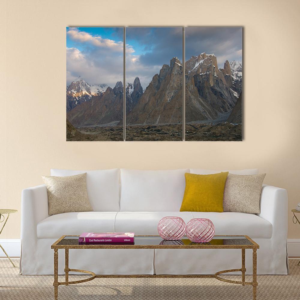 Trango Towers Granite Walls Canvas Wall Art-3 Horizontal-Gallery Wrap-37" x 24"-Tiaracle