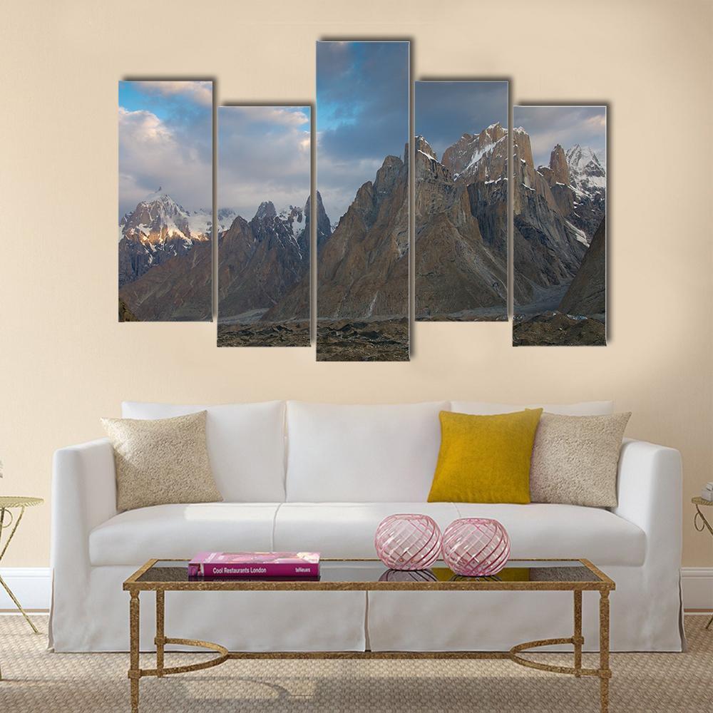 Trango Towers Granite Walls Canvas Wall Art-5 Pop-Gallery Wrap-47" x 32"-Tiaracle