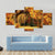 Tranquil Autumn Scenery Showing A Magnificent Oak Tree Canvas Wall Art-3 Horizontal-Gallery Wrap-37" x 24"-Tiaracle