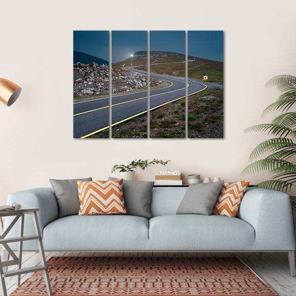 Transalpina Road At Dusk In Romania Canvas Wall Art-4 Horizontal-Gallery Wrap-34" x 24"-Tiaracle