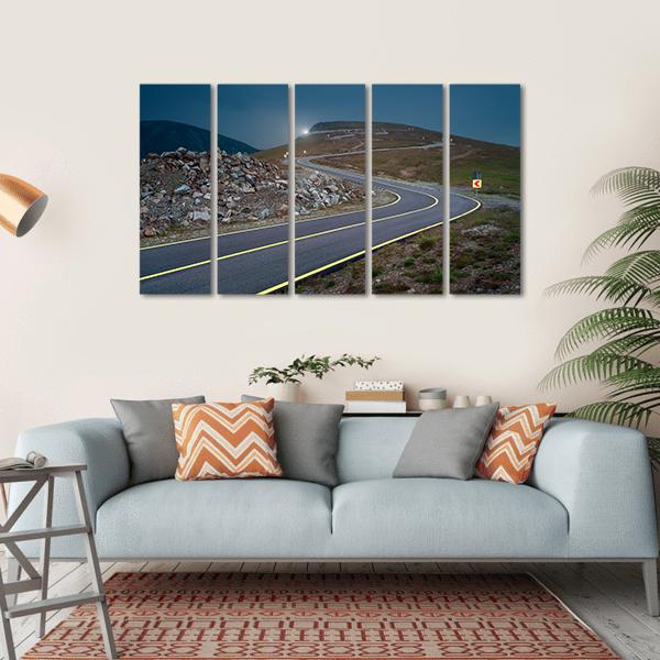 Transalpina Road At Dusk In Romania Canvas Wall Art-5 Horizontal-Gallery Wrap-22" x 12"-Tiaracle