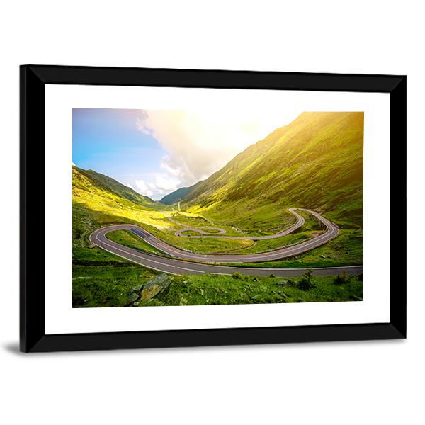 Transfagarasan Winding Road Canvas Wall Art-3 Horizontal-Gallery Wrap-25" x 16"-Tiaracle