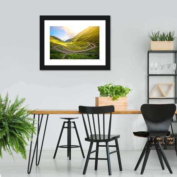 Transfagarasan Winding Road Canvas Wall Art-3 Horizontal-Gallery Wrap-25" x 16"-Tiaracle