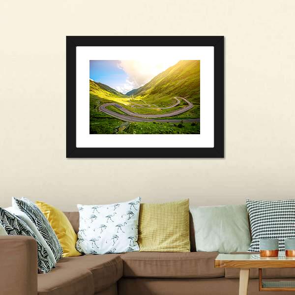 Transfagarasan Winding Road Canvas Wall Art-3 Horizontal-Gallery Wrap-25" x 16"-Tiaracle