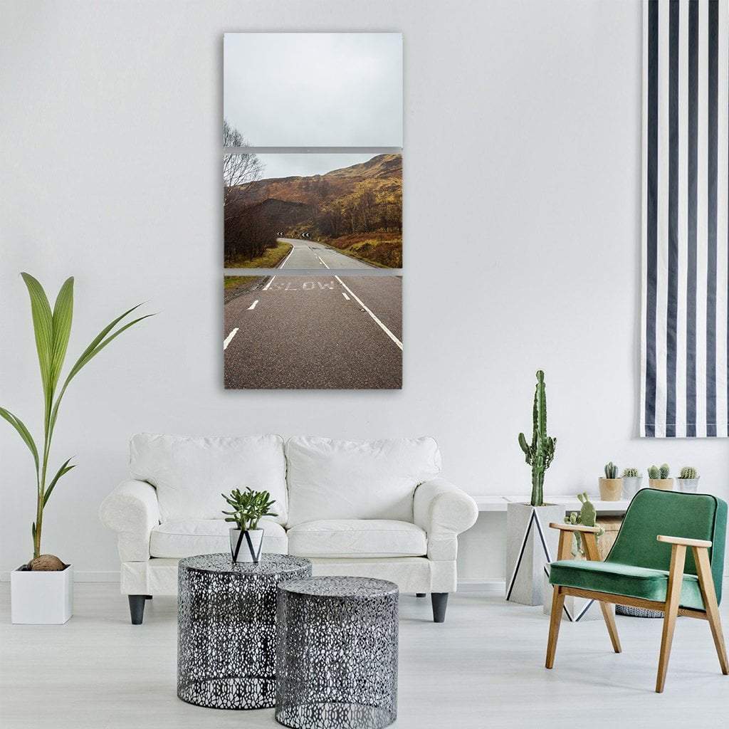 Travel In Scotland Vertical Canvas Wall Art-3 Vertical-Gallery Wrap-12" x 25"-Tiaracle