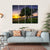 Tree By A Corn Field At Sunset Canvas Wall Art-4 Horizontal-Gallery Wrap-34" x 24"-Tiaracle