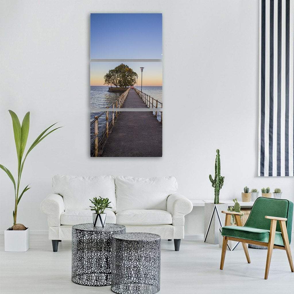 Tree In Costa Landscape Vertical Canvas Wall Art-3 Vertical-Gallery Wrap-12" x 25"-Tiaracle