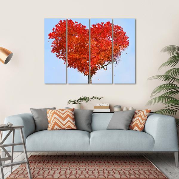 Tree Of Love Canvas Wall Art-4 Horizontal-Gallery Wrap-34" x 24"-Tiaracle