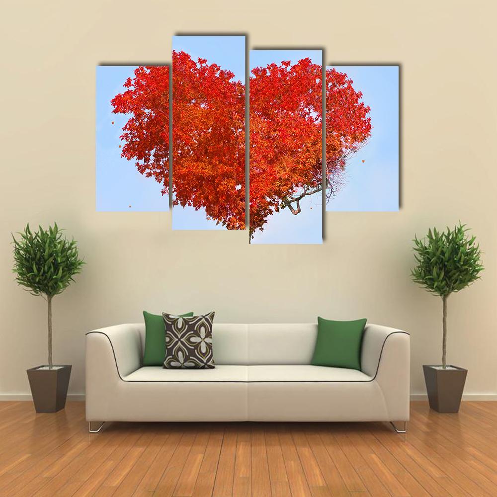 Tree Of Love Canvas Wall Art-4 Pop-Gallery Wrap-34" x 20"-Tiaracle